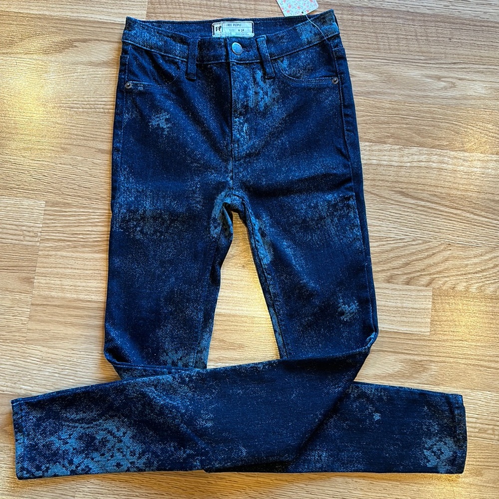 Free People dark wash combo jeans